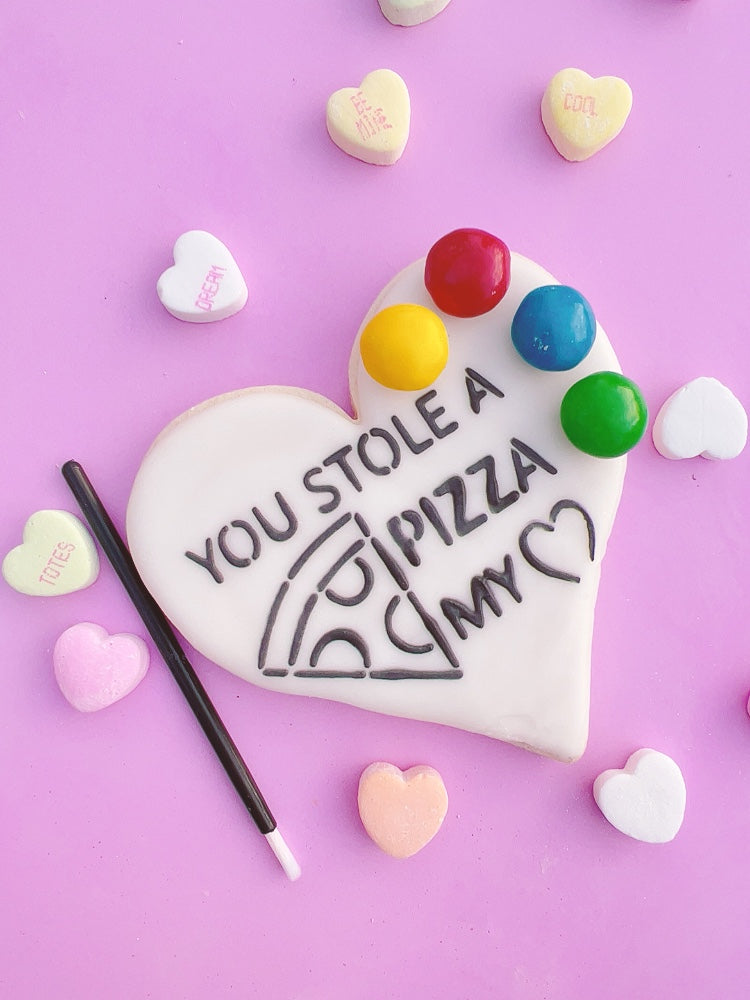 Paint Your Own Cookie Pizza Heart