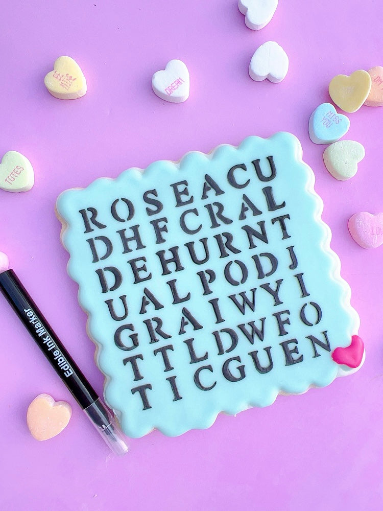 Valentine Word Search Cookie