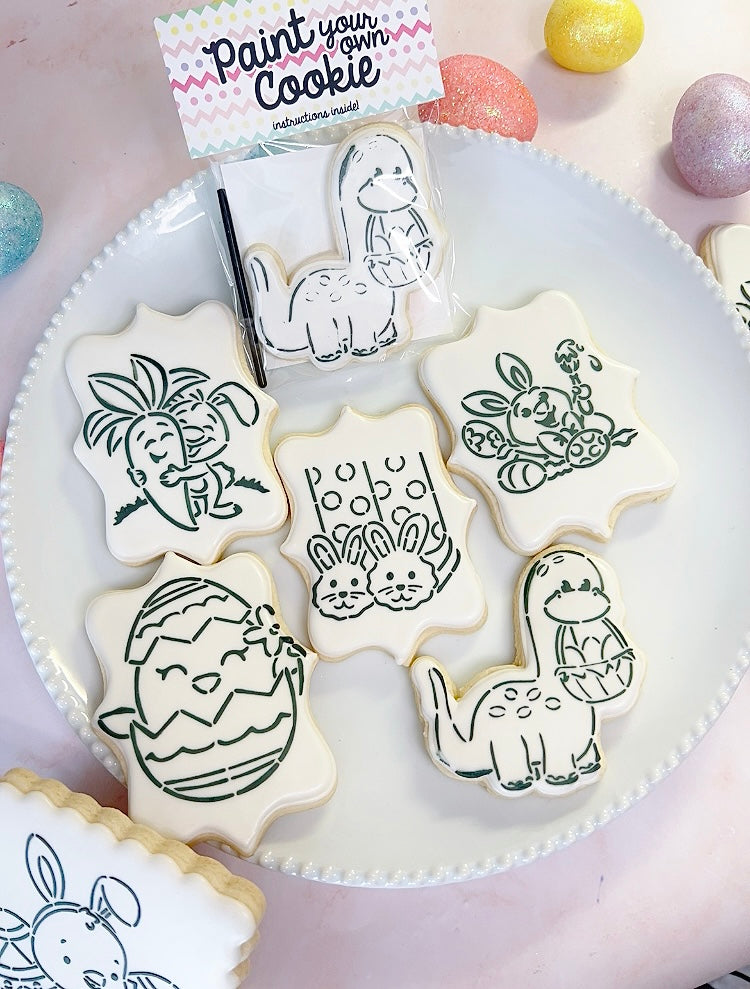 Bunny Slippers Paint Your Own Cookie