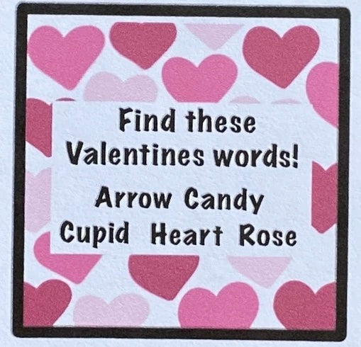 Valentine Word Search Cookie
