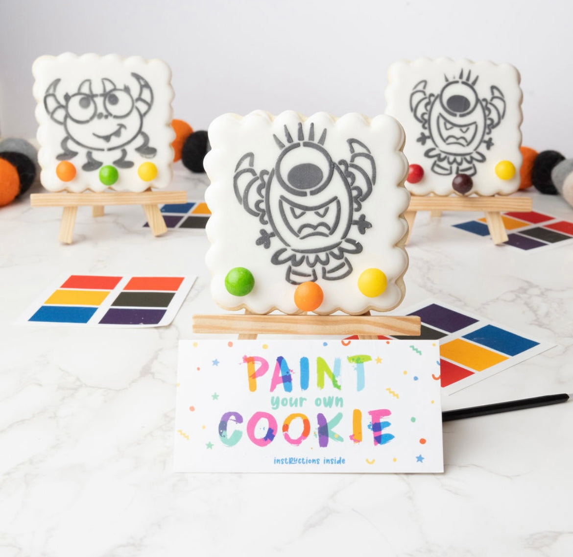 Spooky Paint Your Own Cookies