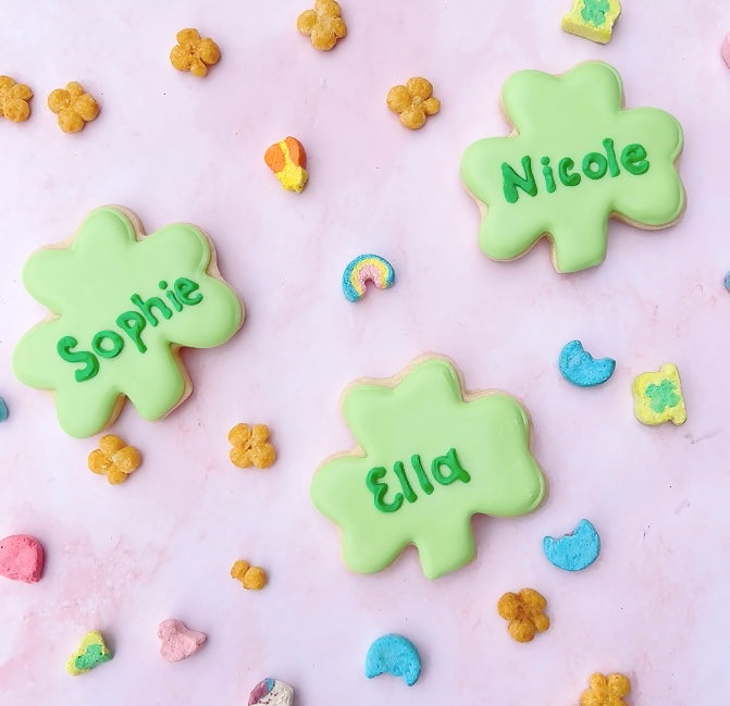 Personalized Shamrock Cookie